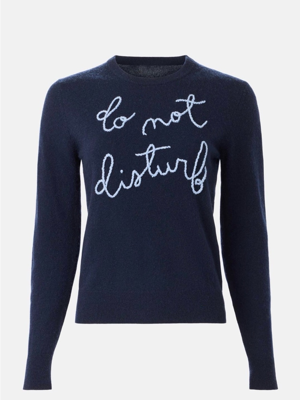 Lingua Franca Navy 'Do Not Disturb' Crewneck Sweater - Women